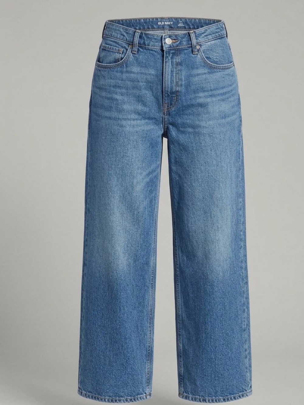 Old Navy Extra High Rise Wide Leg Jeans Size 14 Curvy Petite Blue NWT